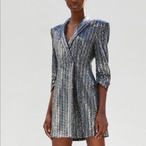 Zara metallic blazer dress from the Festive Season collection size S.